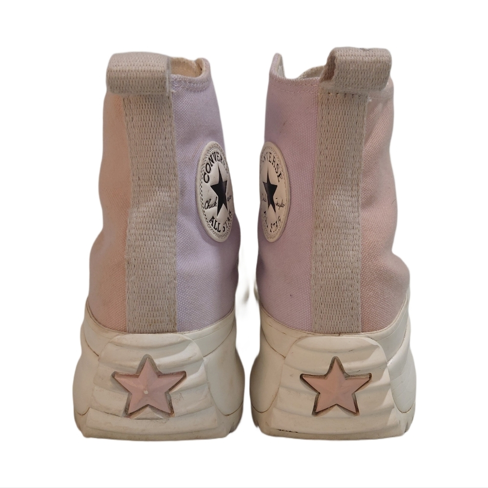 Converse Punk & Purple Women's High-Top Platform Sneakers Sz 8 Run Star Hike - Picture 6 of 12
